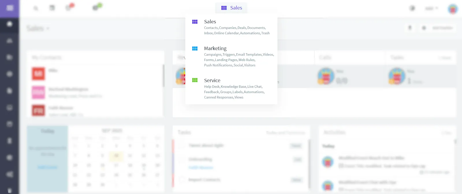distinct workspaces in agile crm