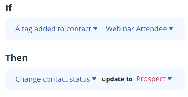 autoflow rule for webinar attendees