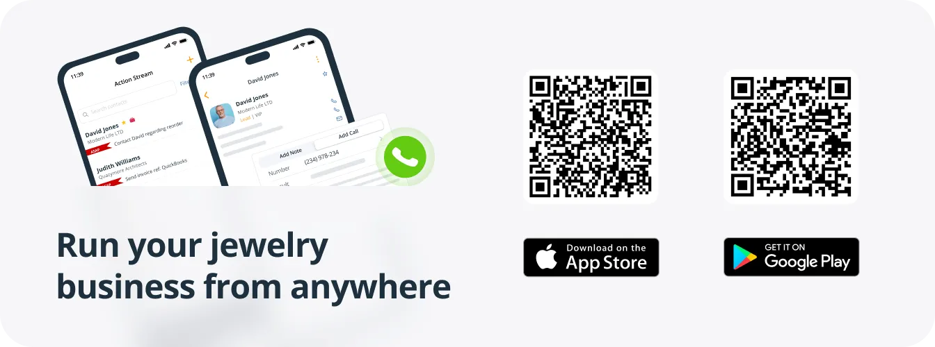 jewelry business crm on mobile