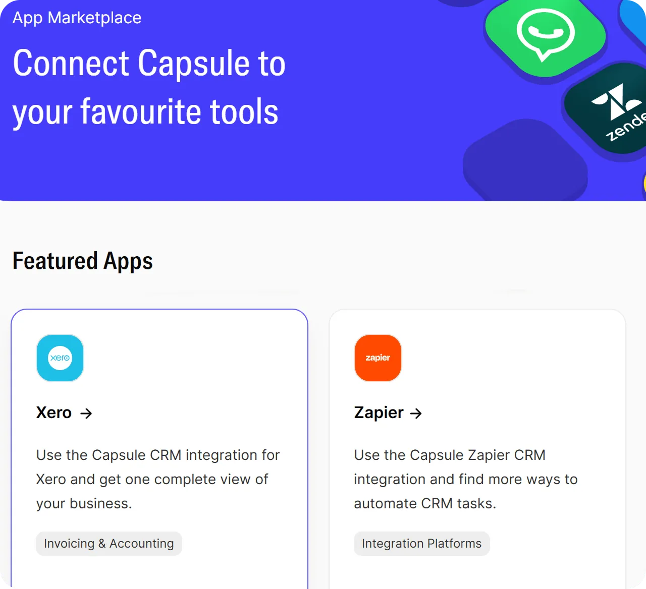 Capsule integrations