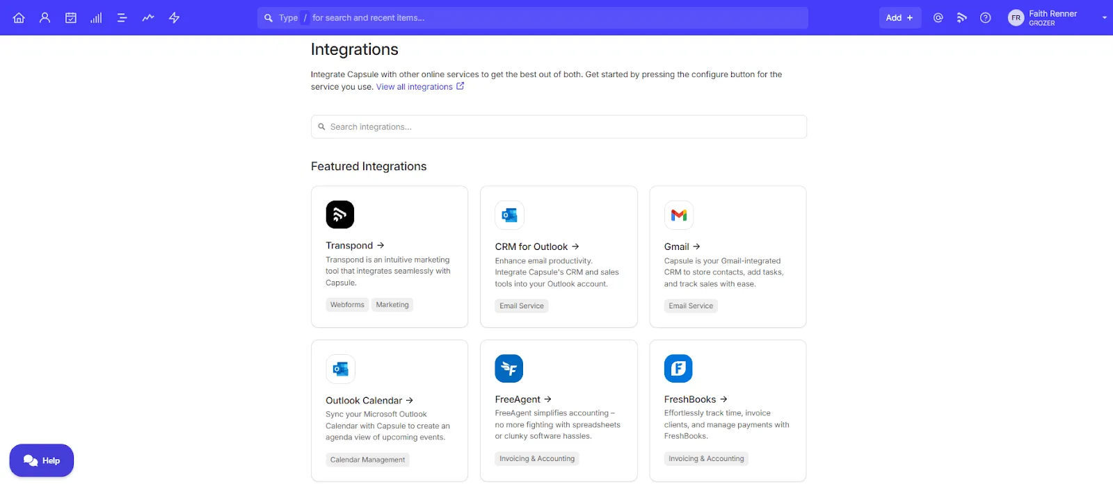 capsule crm app marketplace