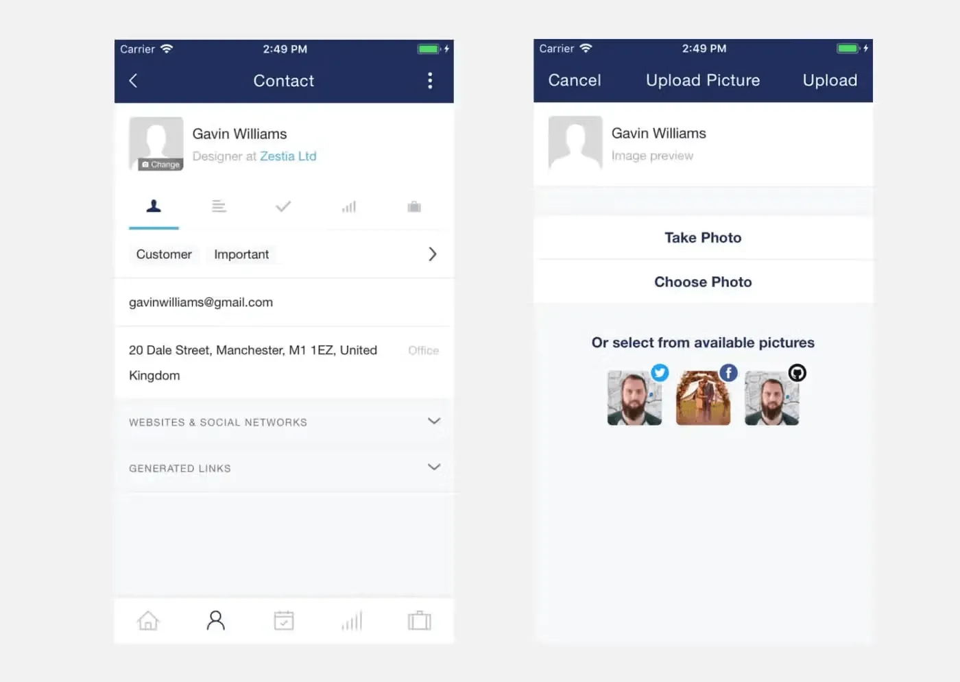 manage contact in capsule mobile crm