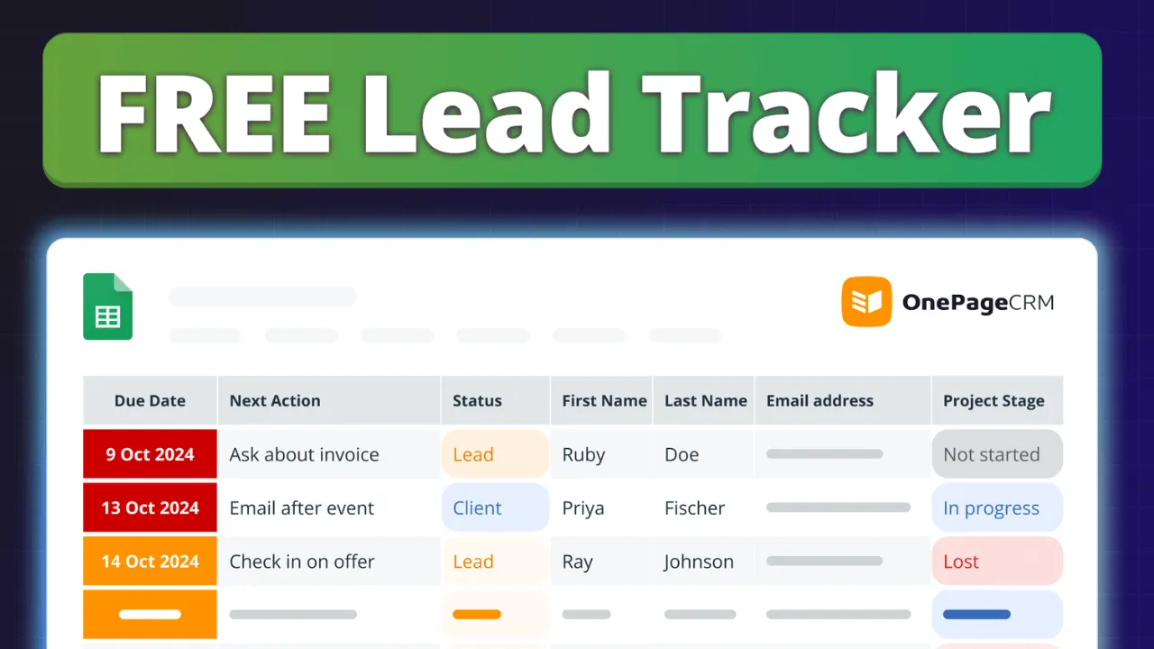The free lead tracker template