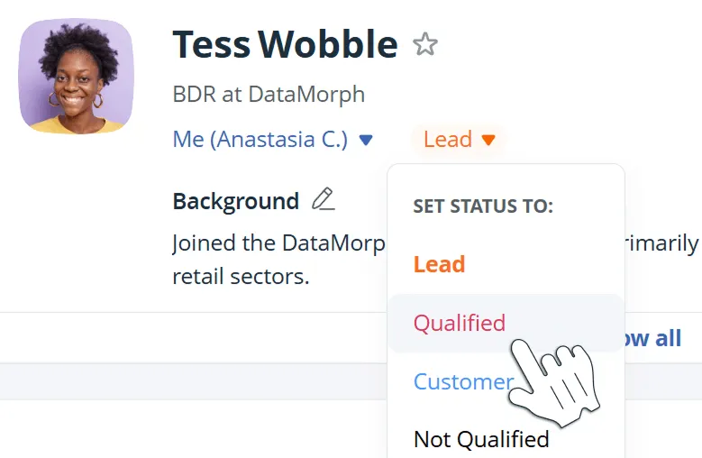 a qualified lead in crm