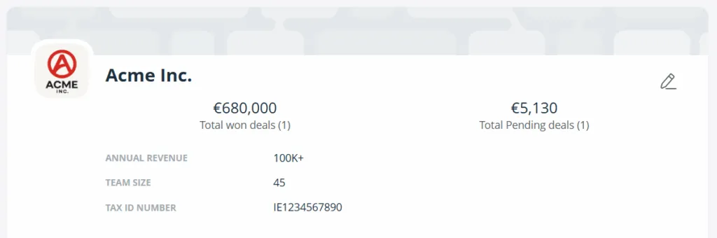 custom fields for organization