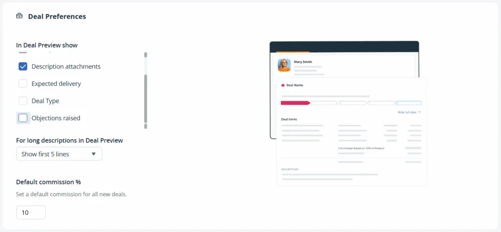 deal custom view in a crm
