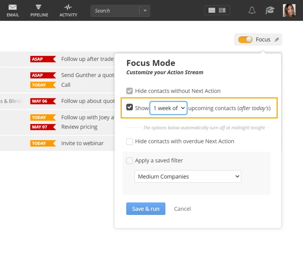 customize your to-do list