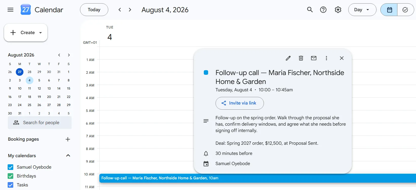 ai assistant calendar integration