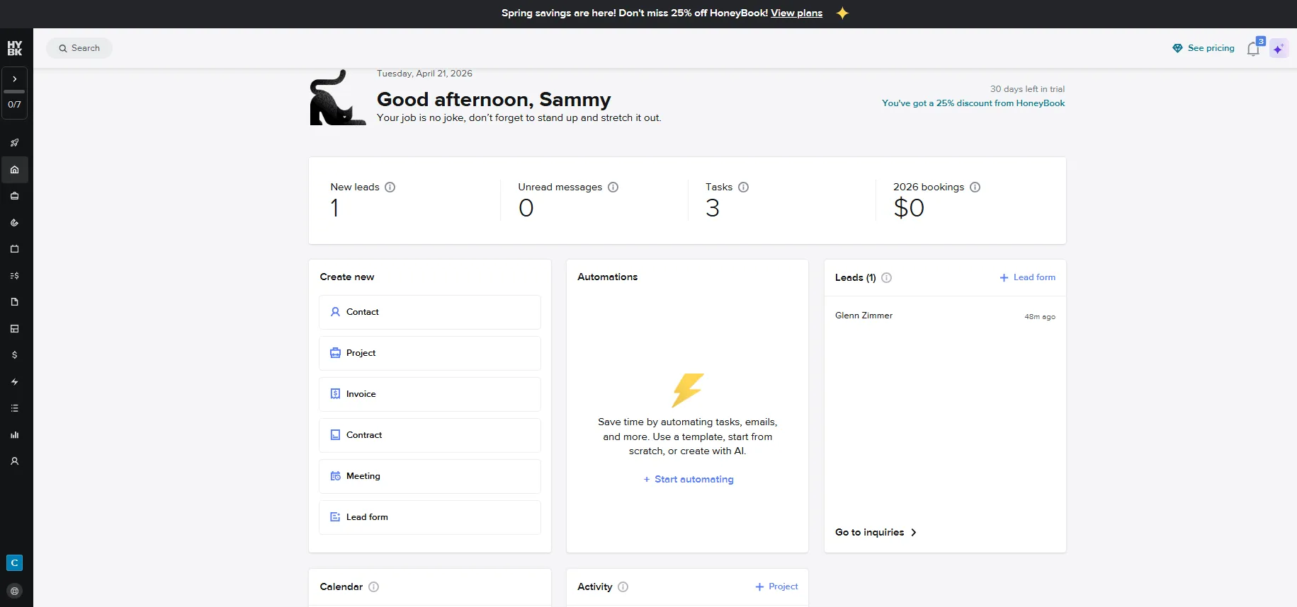 honeybook as crm for agencies
