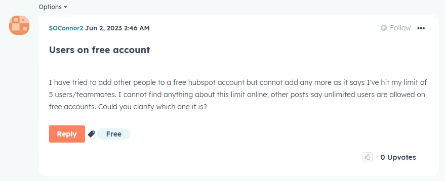 hubspot free crm