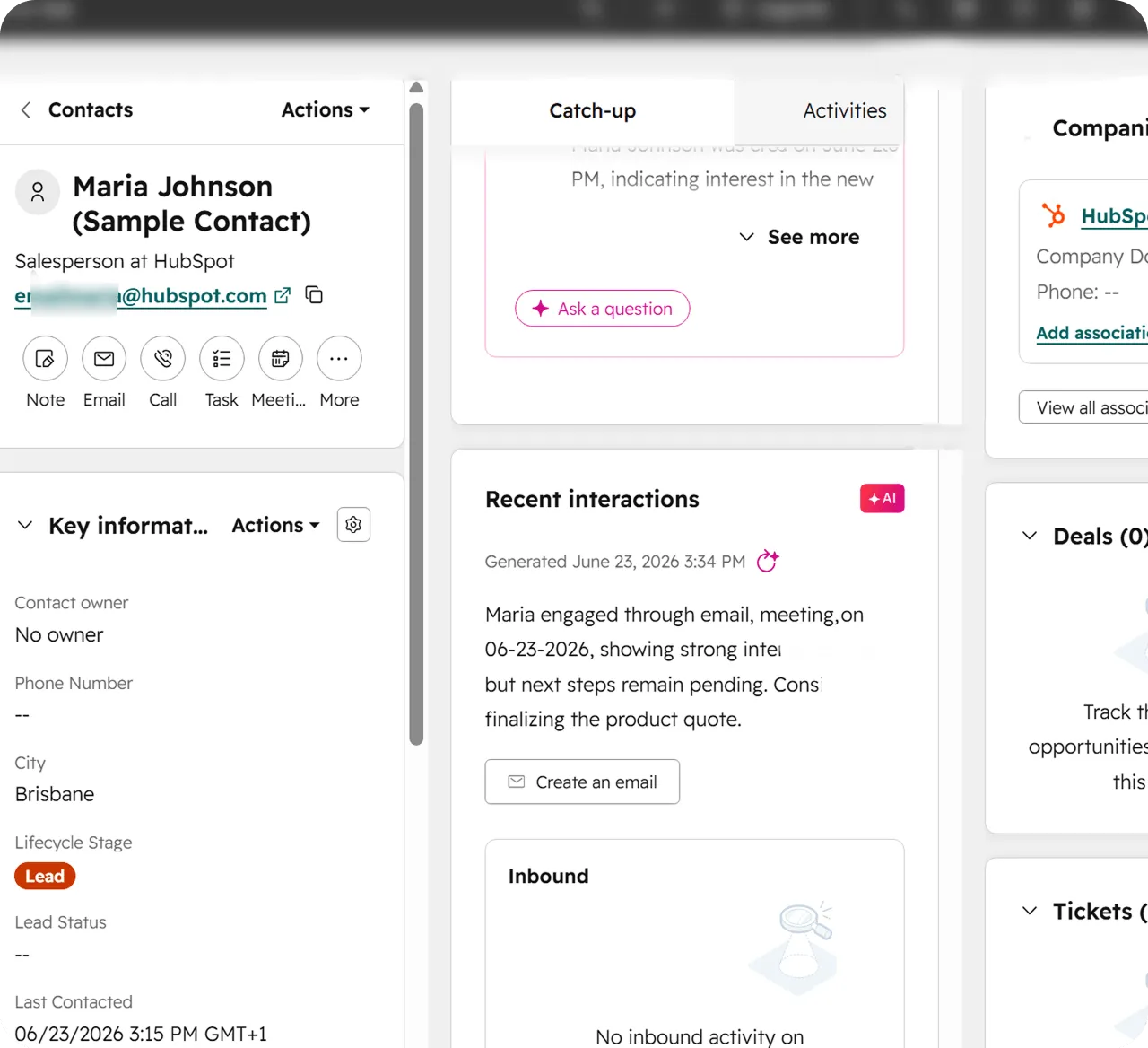 HubSpot contact management