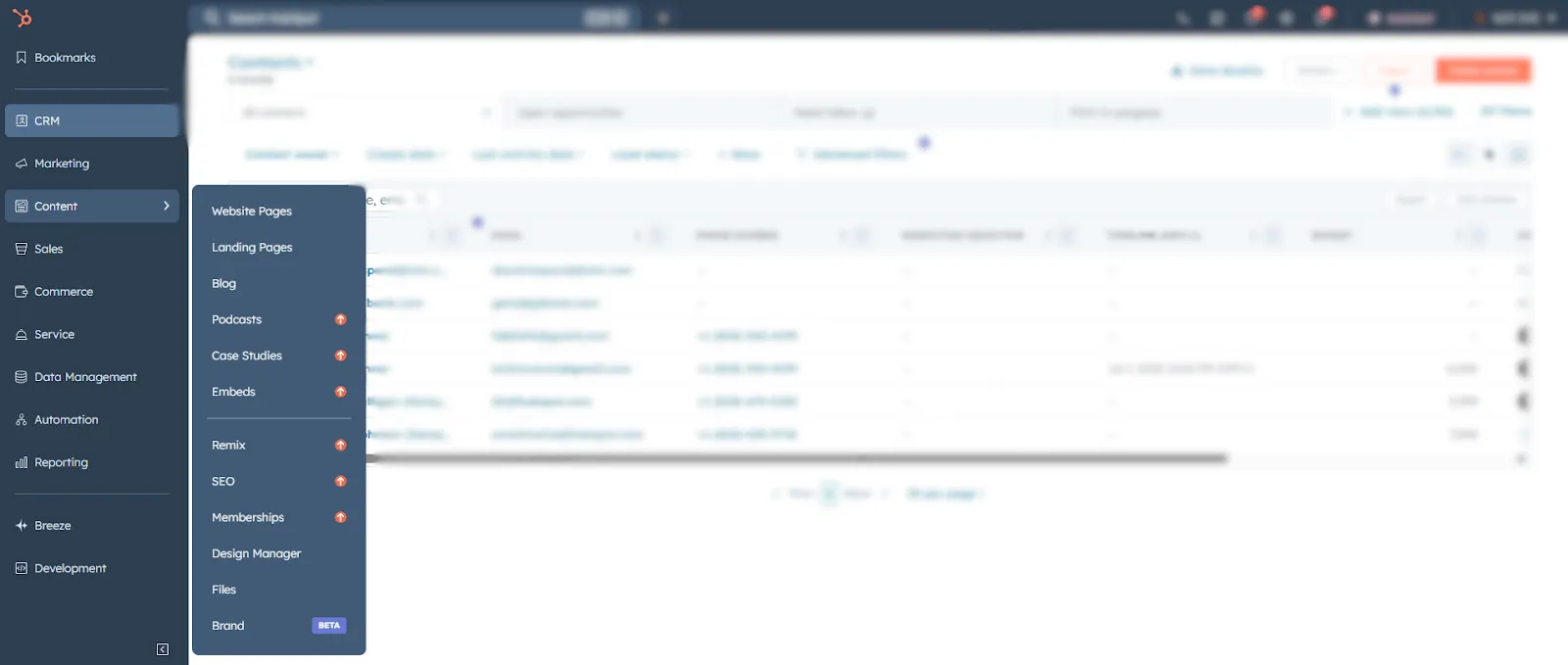 hubspot crm bloated interface