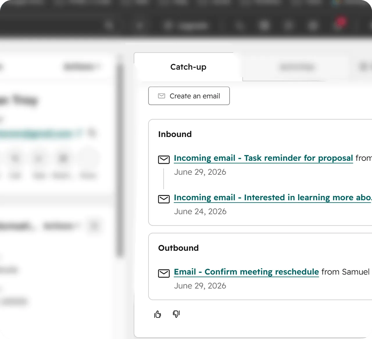HubSpot email sync