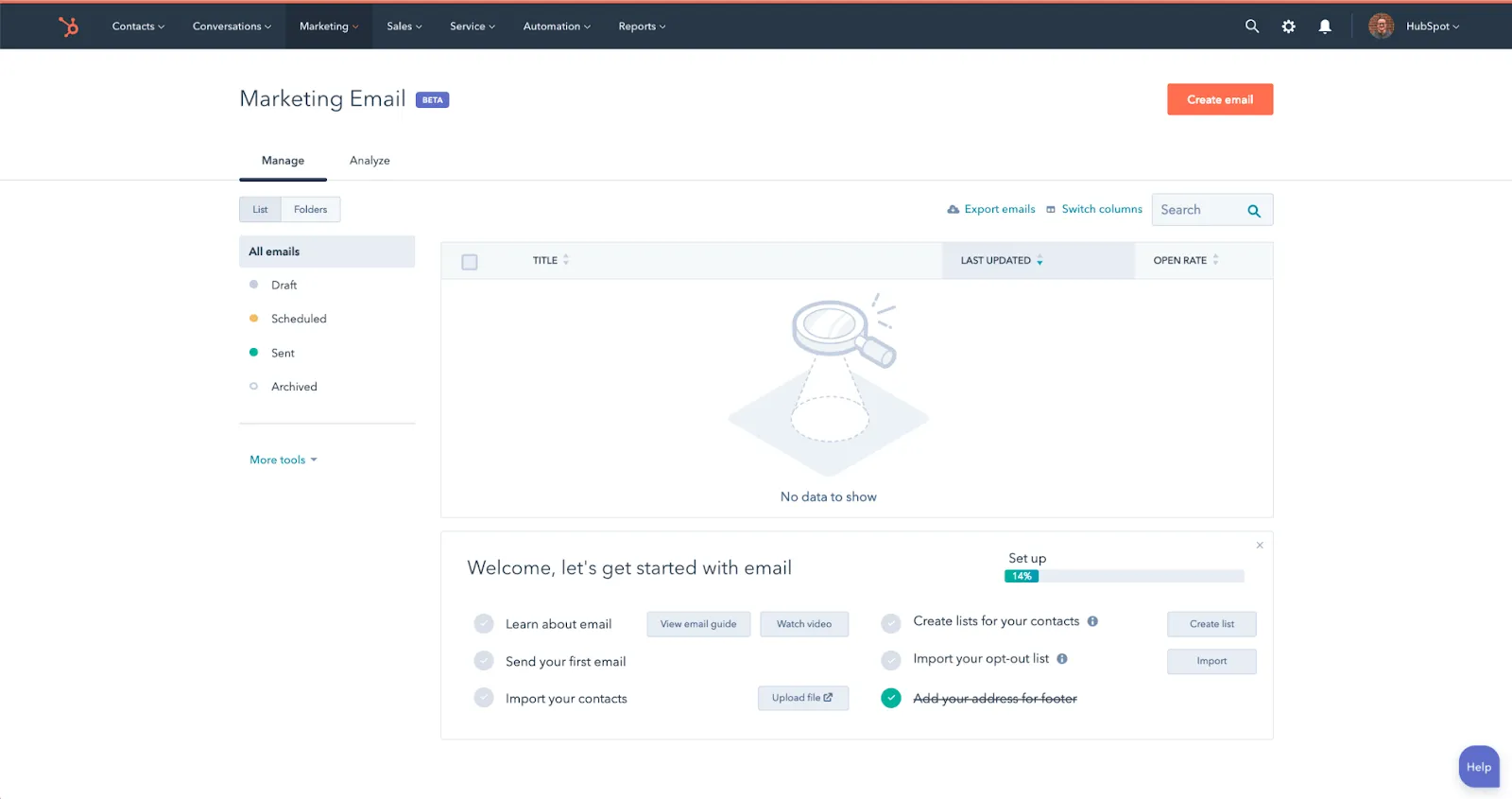hubspot for bulk emailing