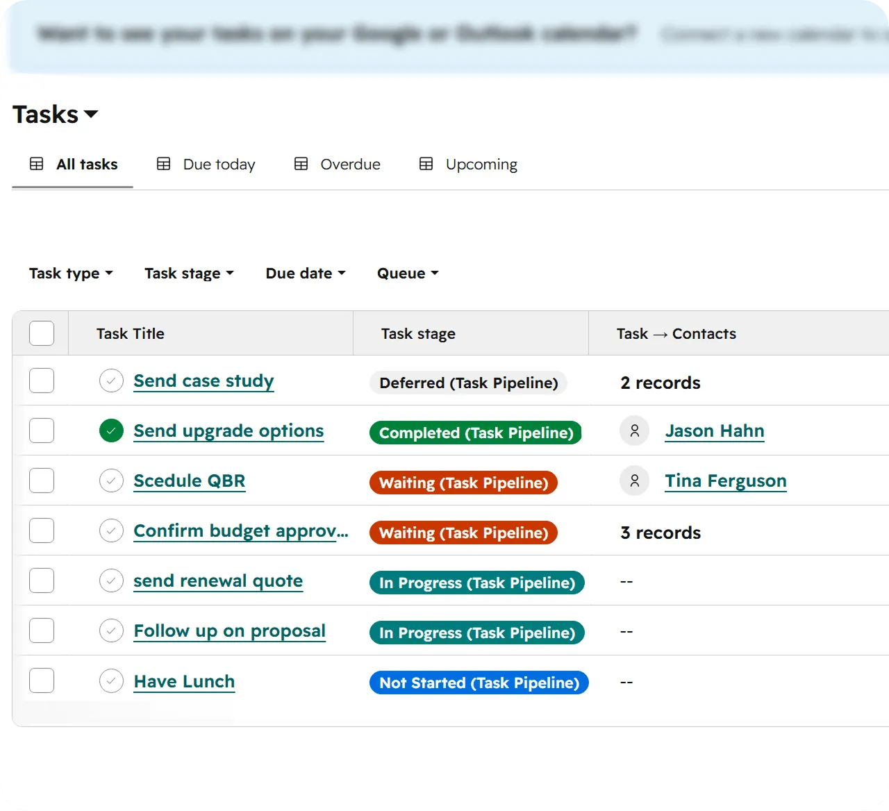 HubSpot follow-up tracking