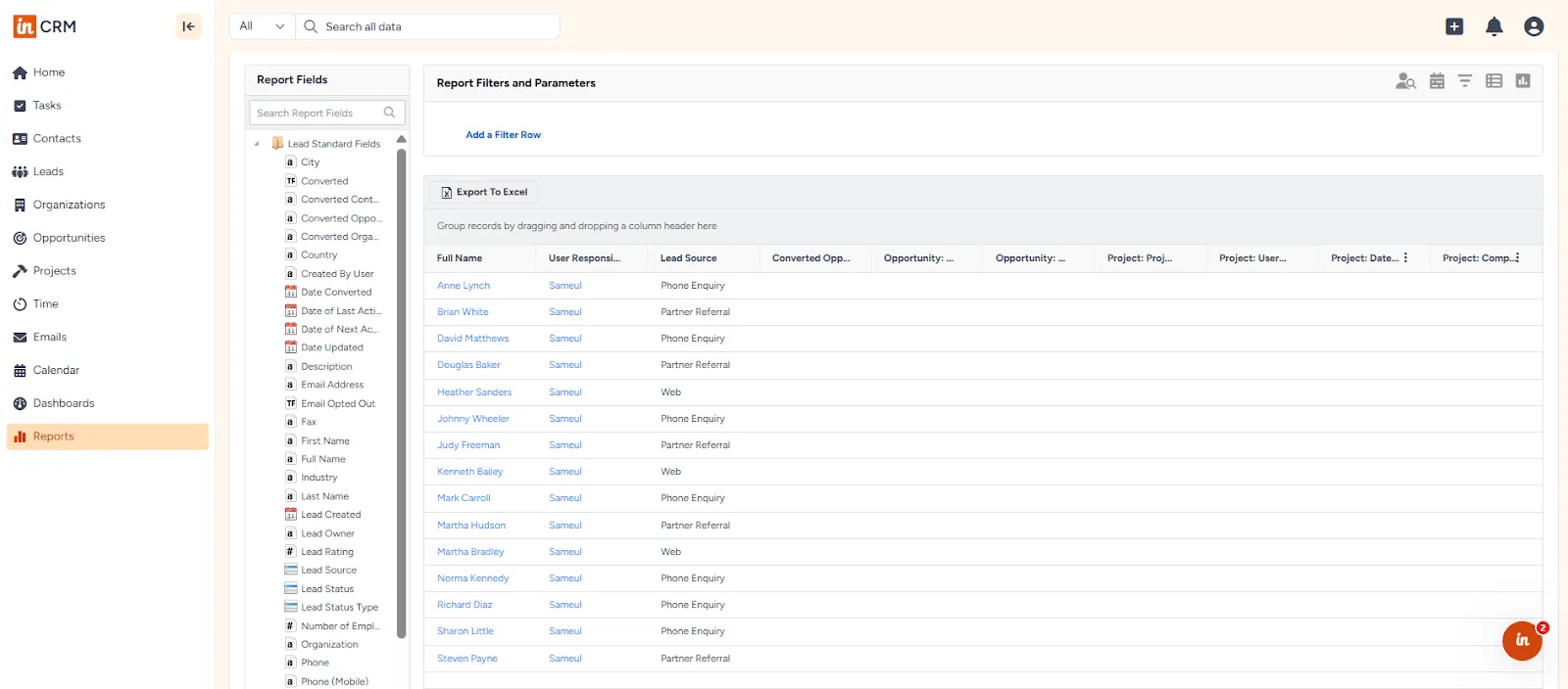 insightly crm reports