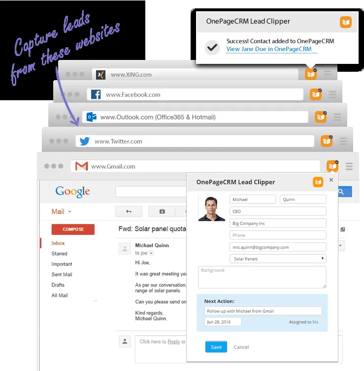 scrape contact details from any page and social media