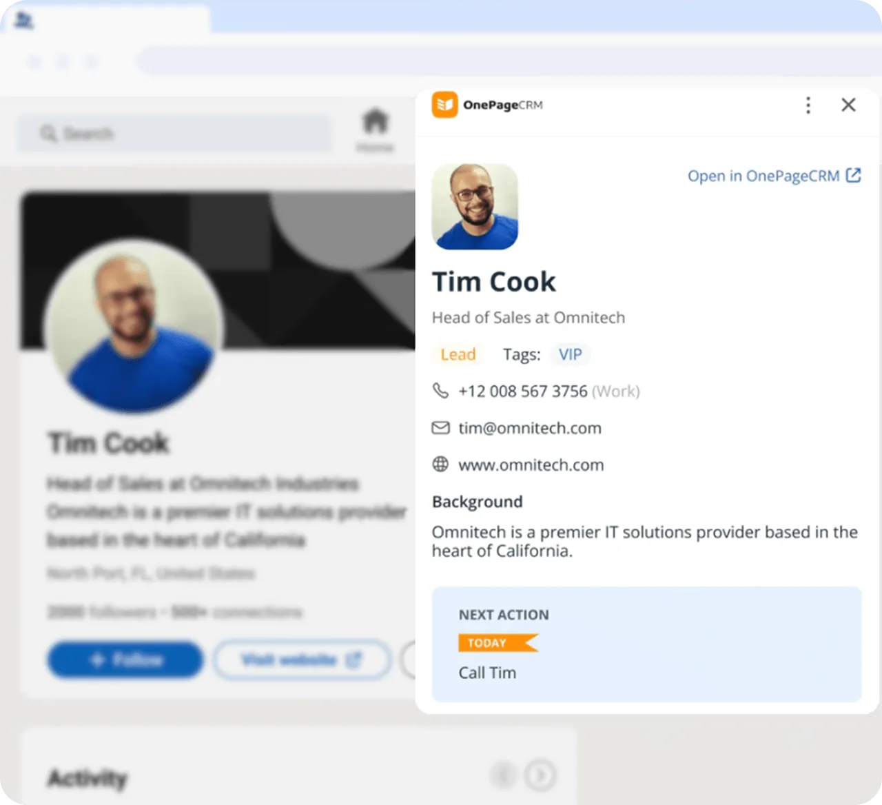 lead clipper capturing contact details