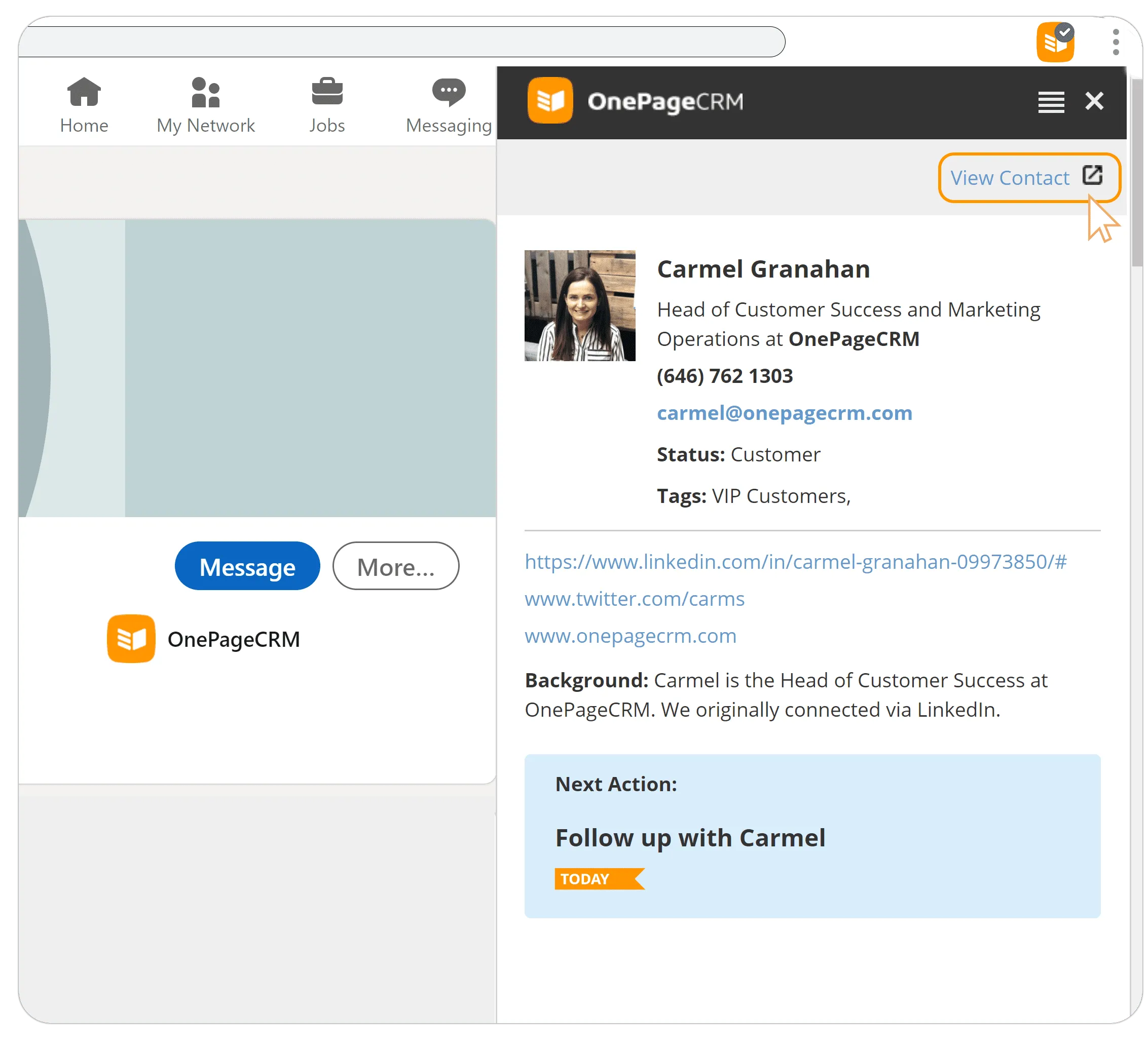 view automatically created contacts in CRM
