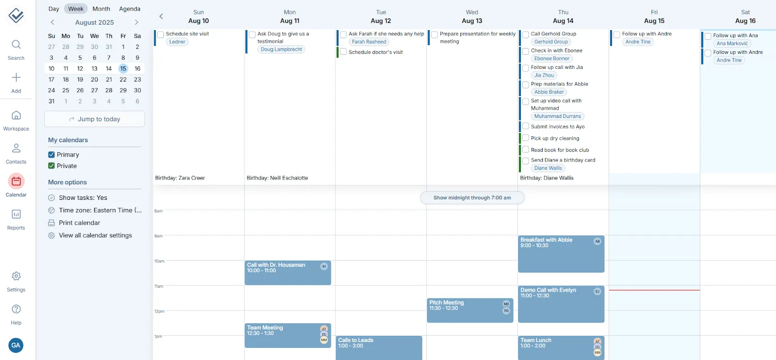 less annoying crm calendar