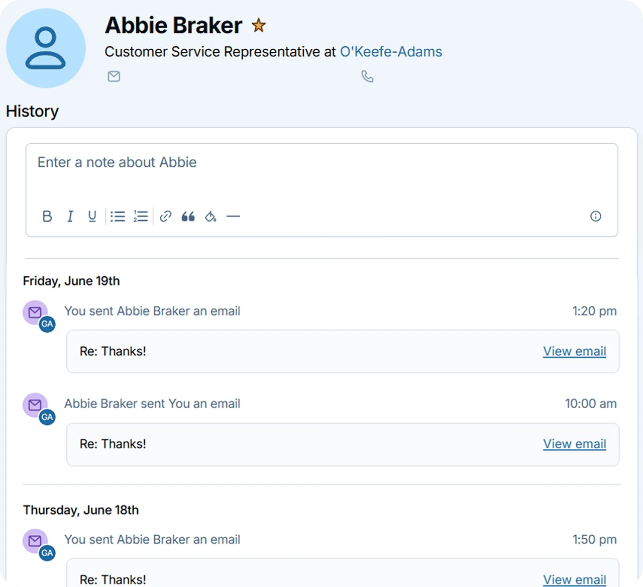 Less Annoying CRM email sync