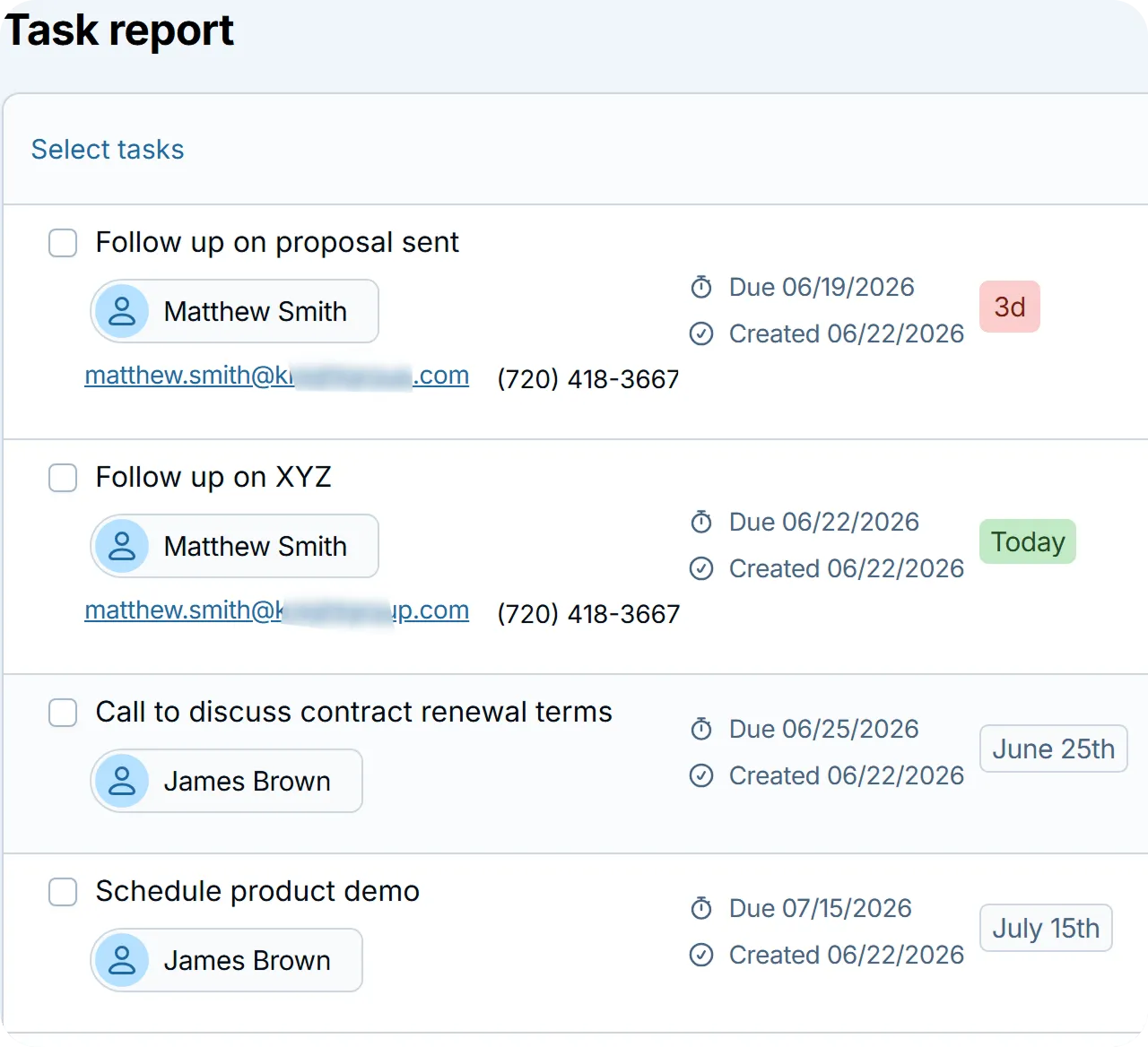 Less Annoying CRM follow-up tracking