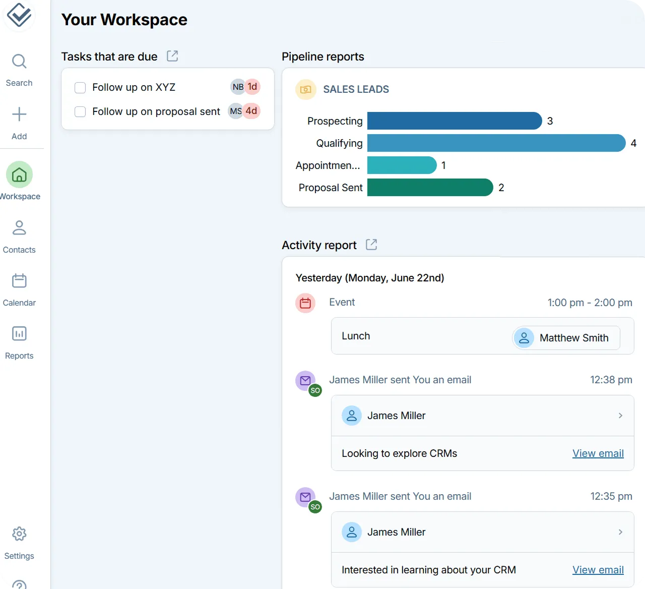 Less Annoying CRM interface