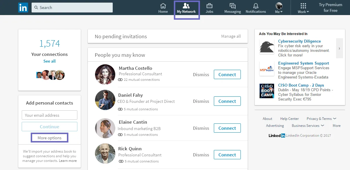 more options to add contacts