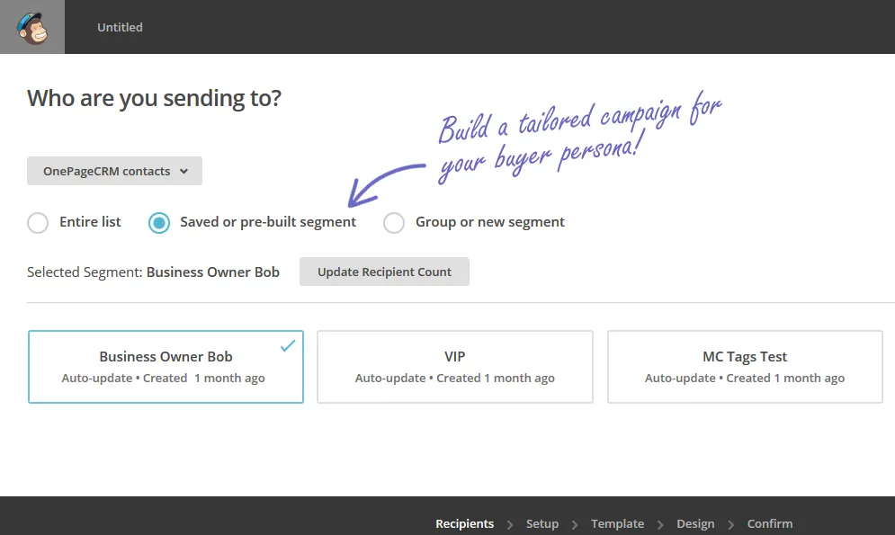 segmented mailchimp campaign