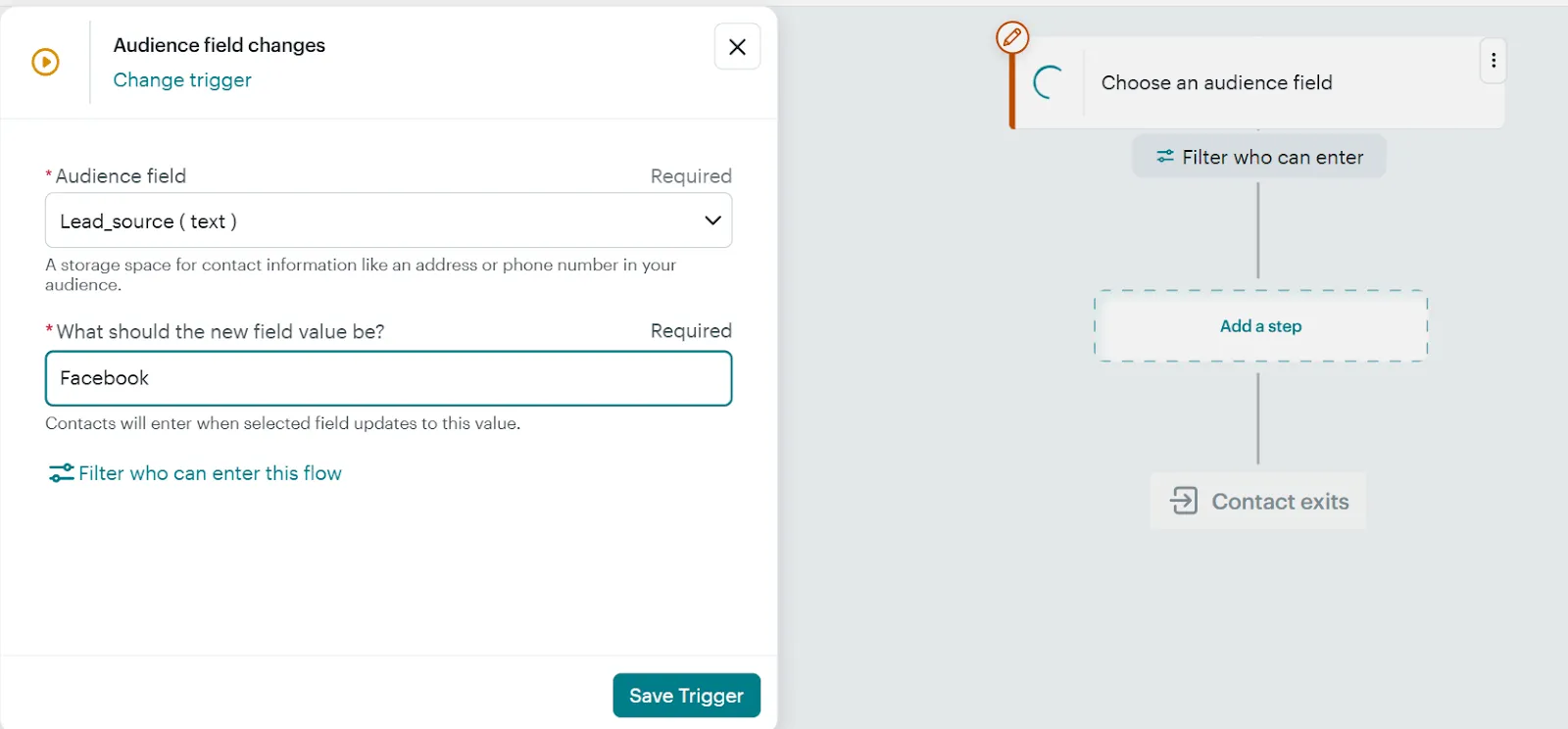 mailchimp flow steps
