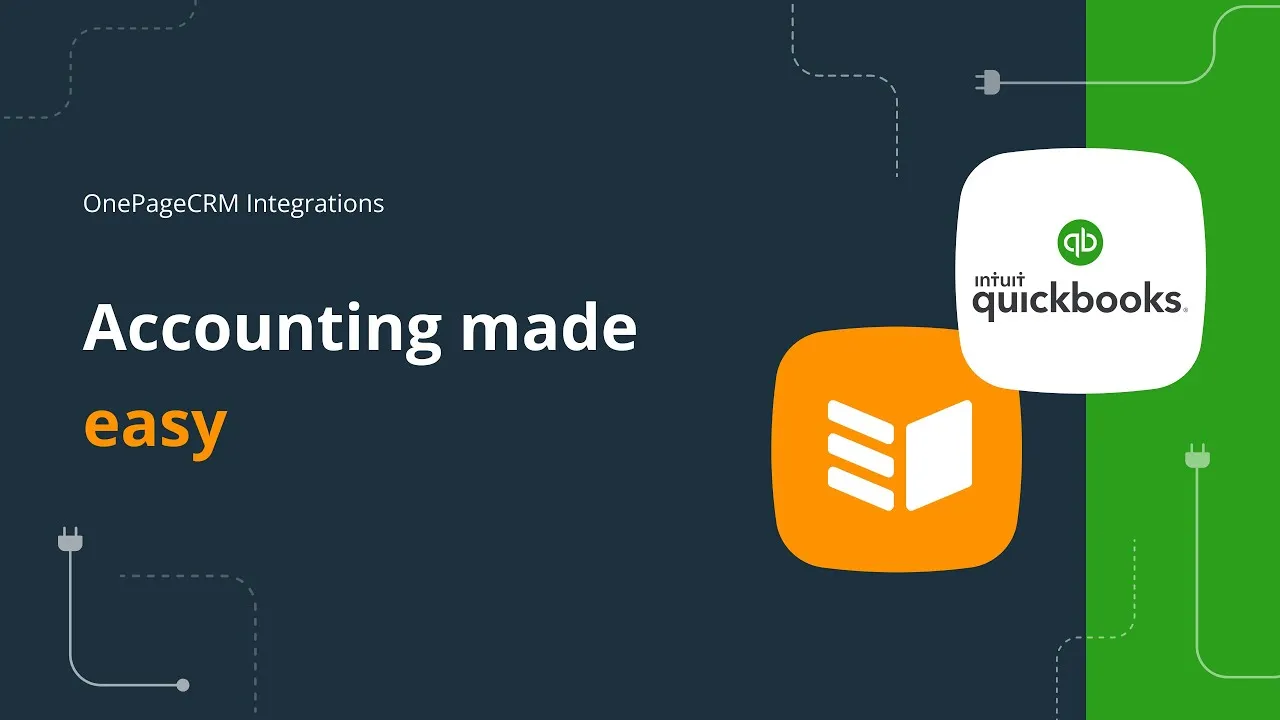 CRM QuickBooks Integration: How to Connect Sales and Accounting | OnePageCRM Tutorial