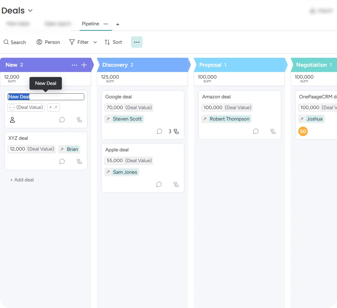 Monday CRM sales pipeline