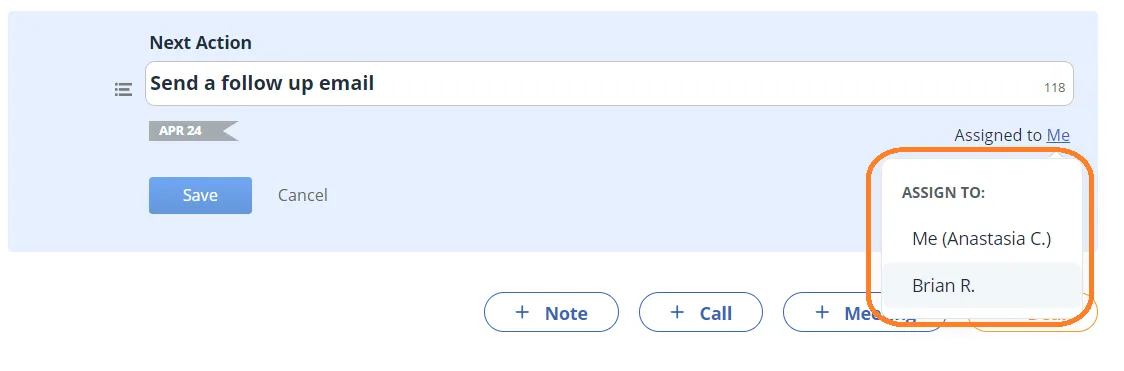 assign best next actions
