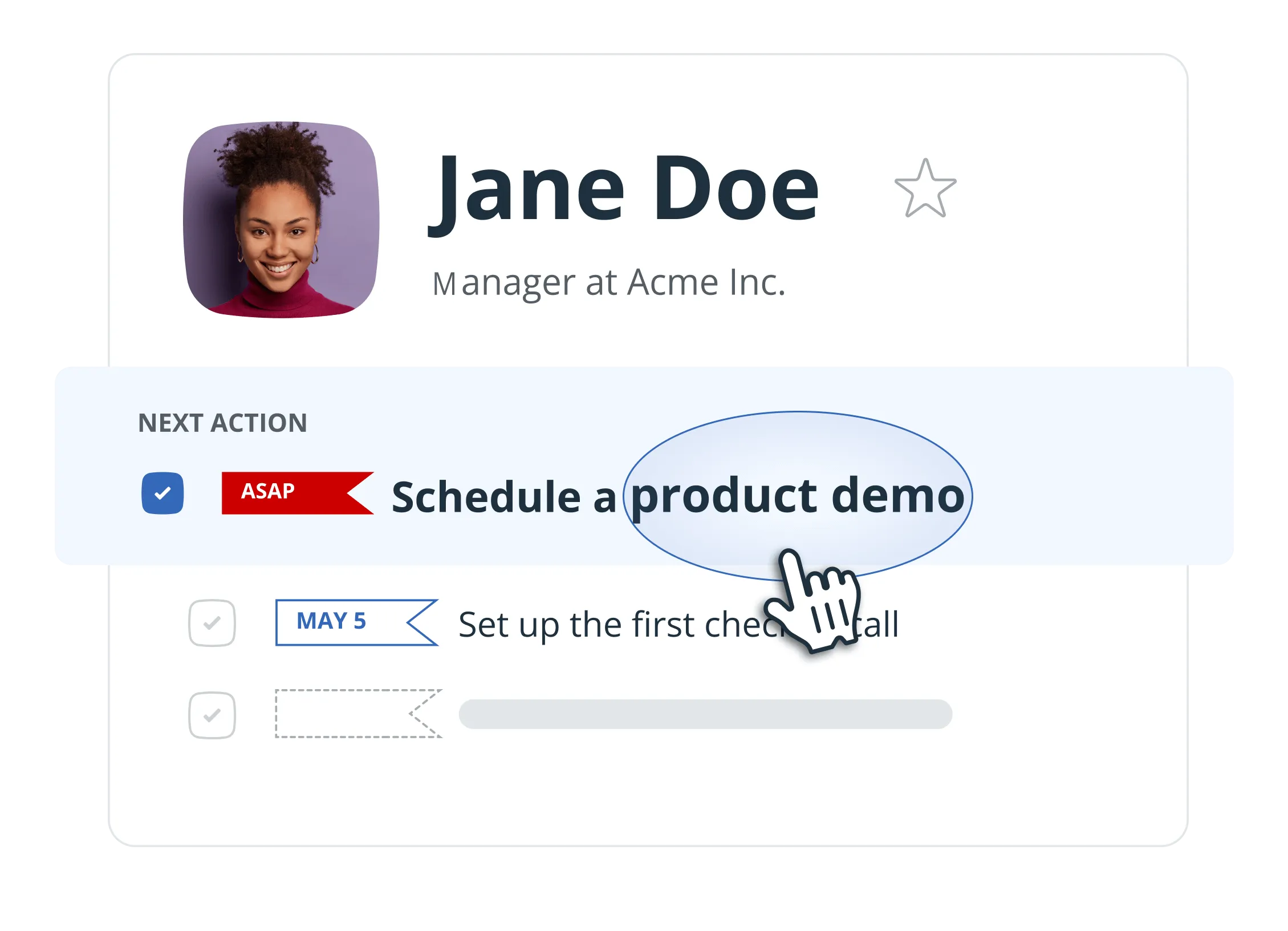 specific next actions