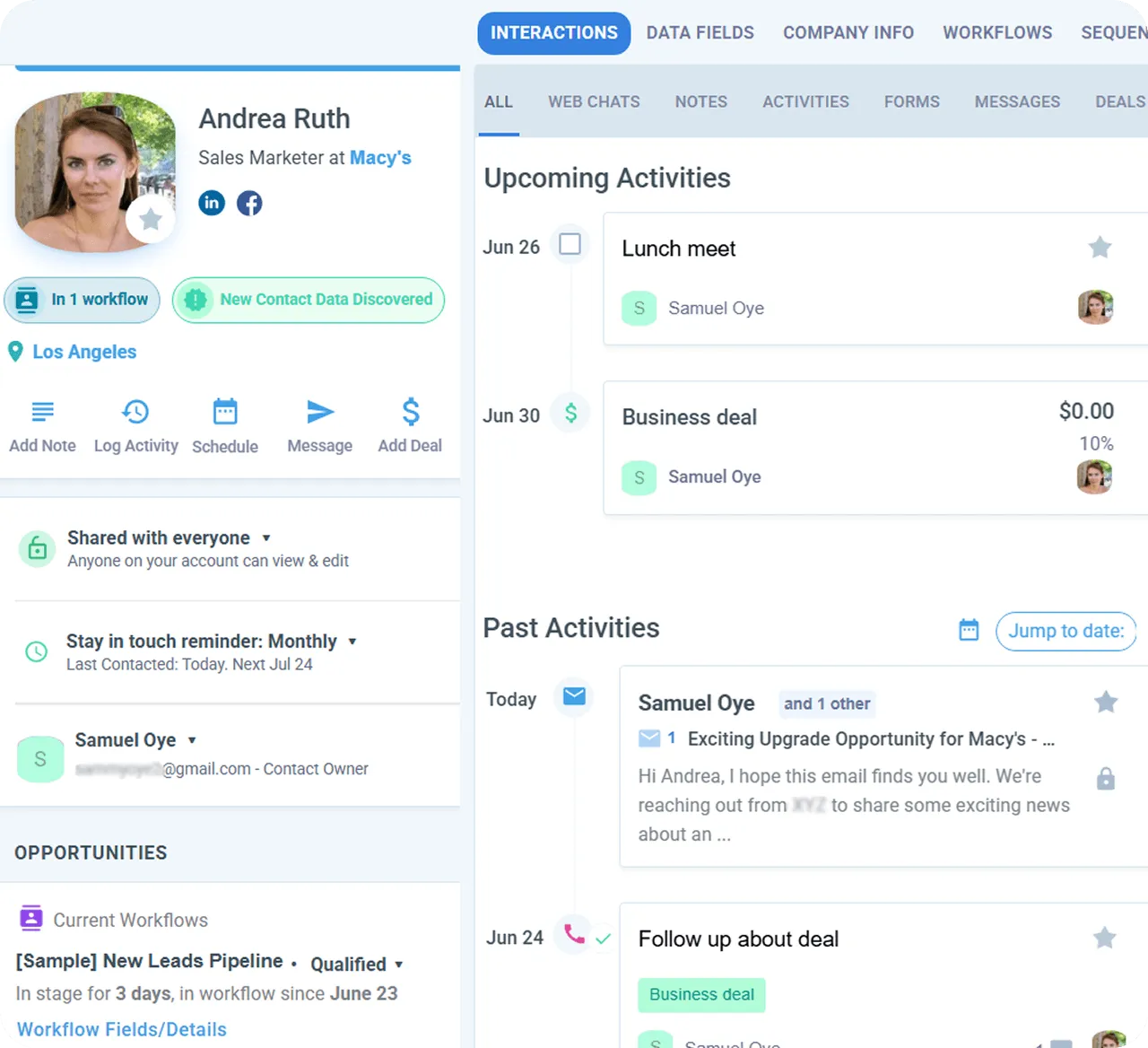 Nimble contact management