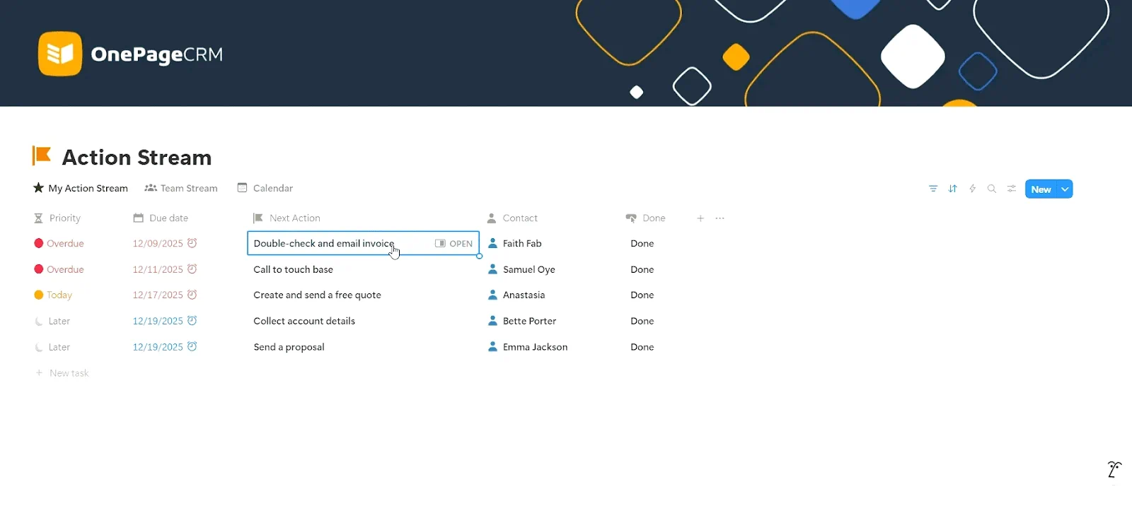 linked contacts in action focused notion crm