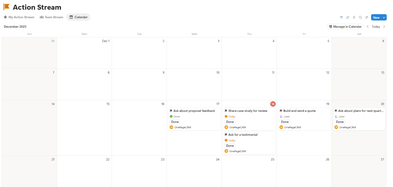 calendar in notion crm template