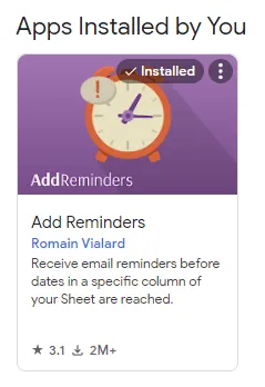 Google Sheets add-ons