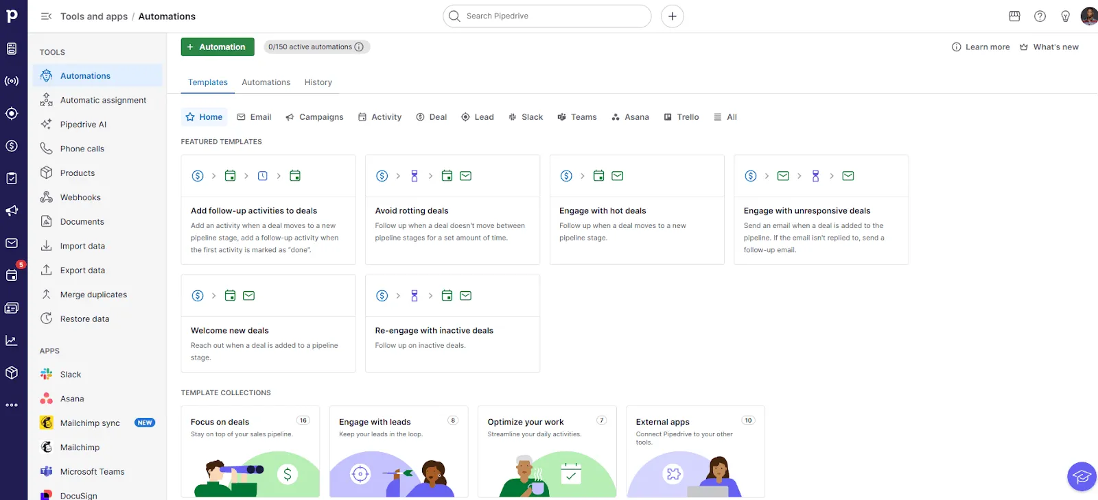 pipedrive crm workflow automation