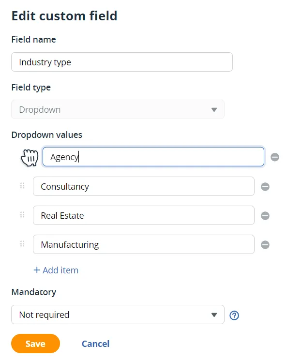 reorder checkbox options