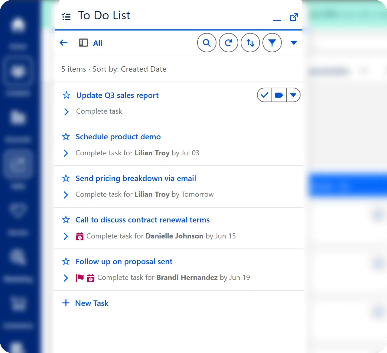 Salesforce follow-up tracking