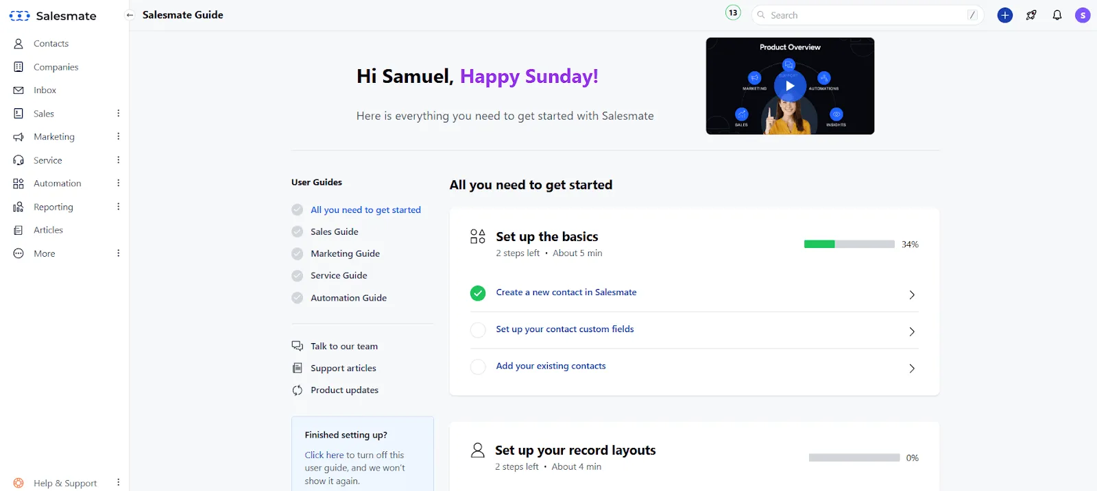 salesmate crm starter guide