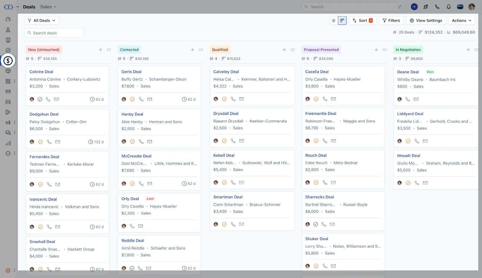 salesmate crm kanban pipeline