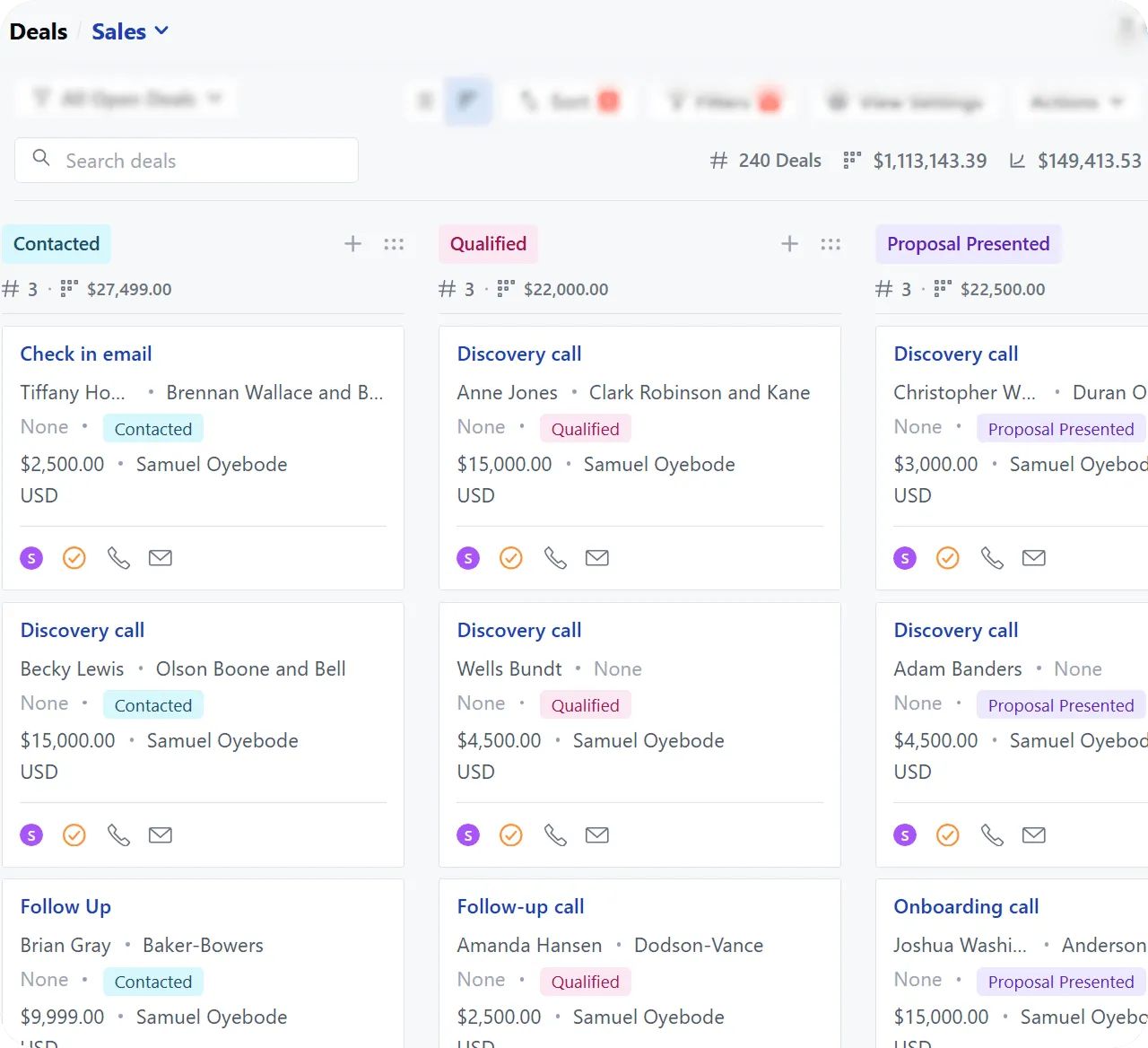 Salesmate sales pipeline