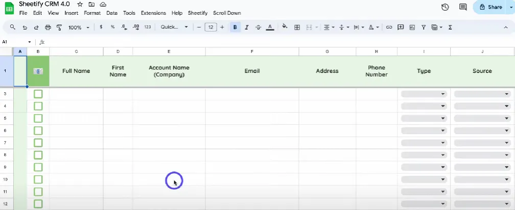sheetify crm for lead tracking