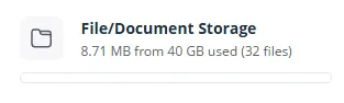 onepagecrm storage space