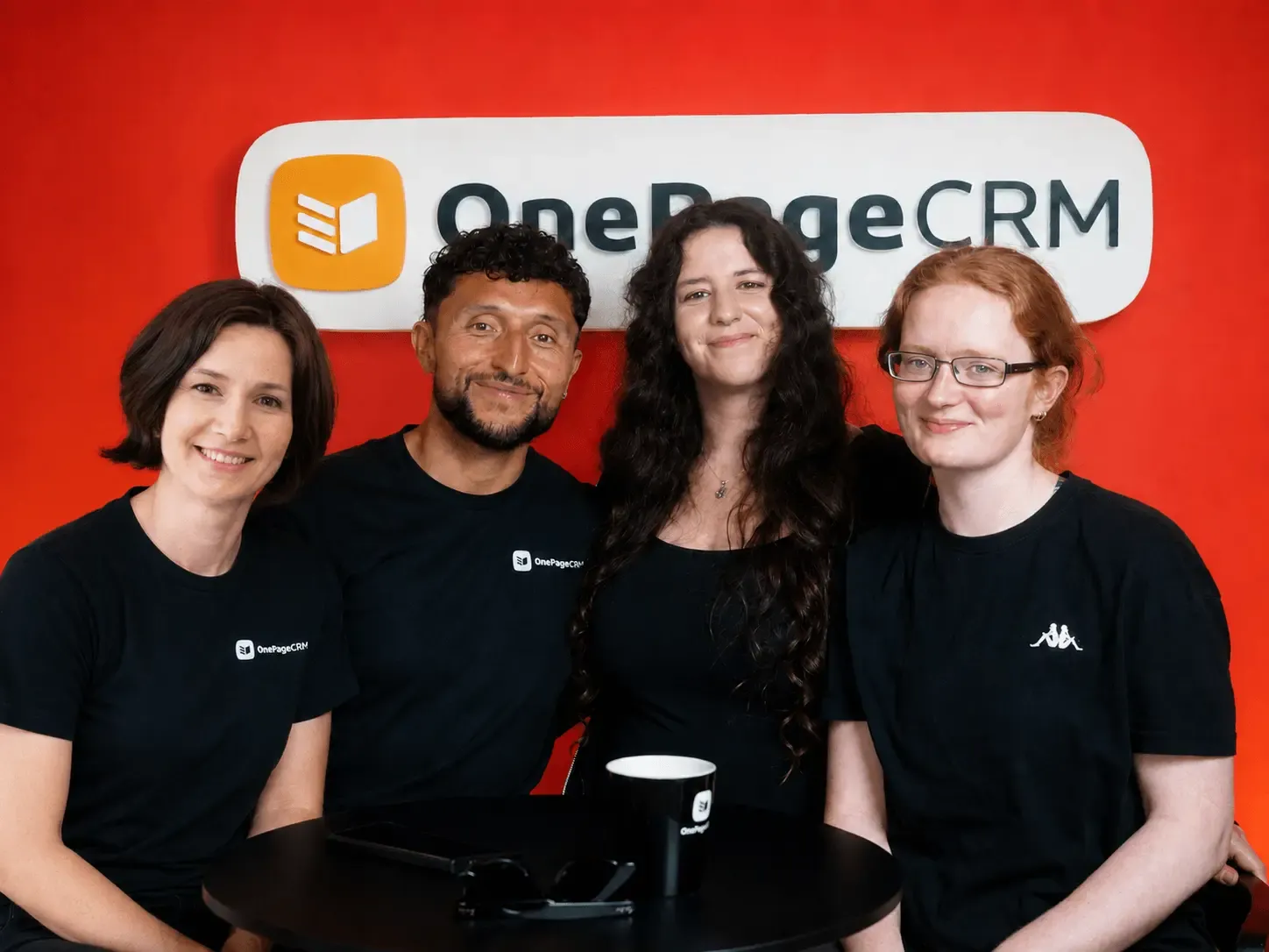 The OnePageCRM customer support team in the Galway office