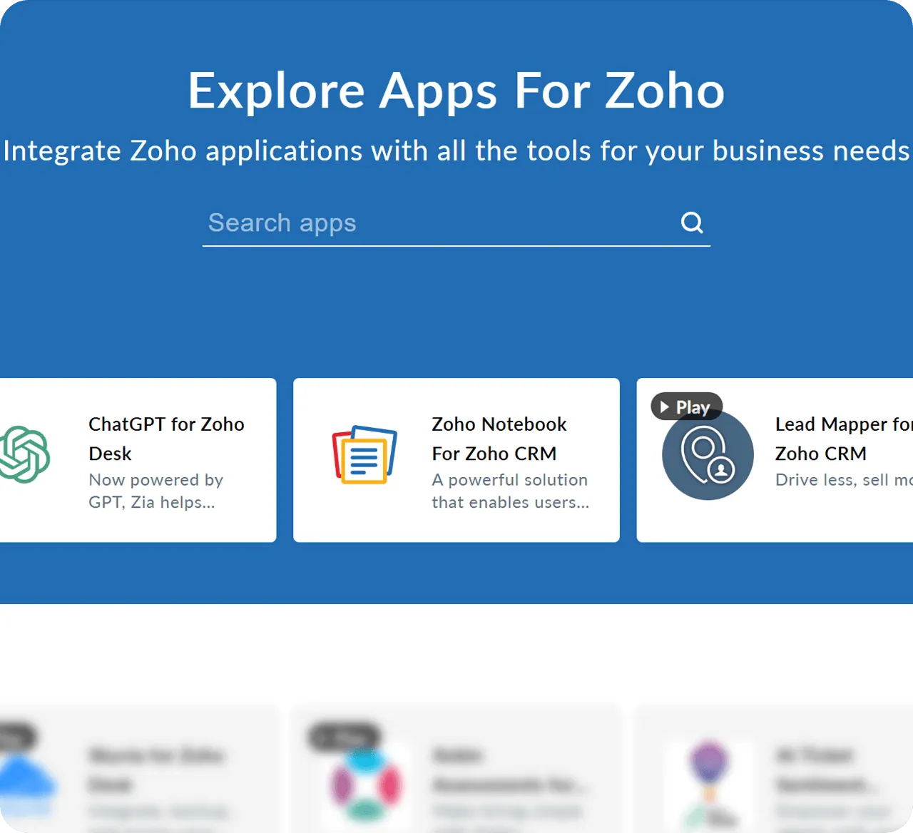 Zoho integrations