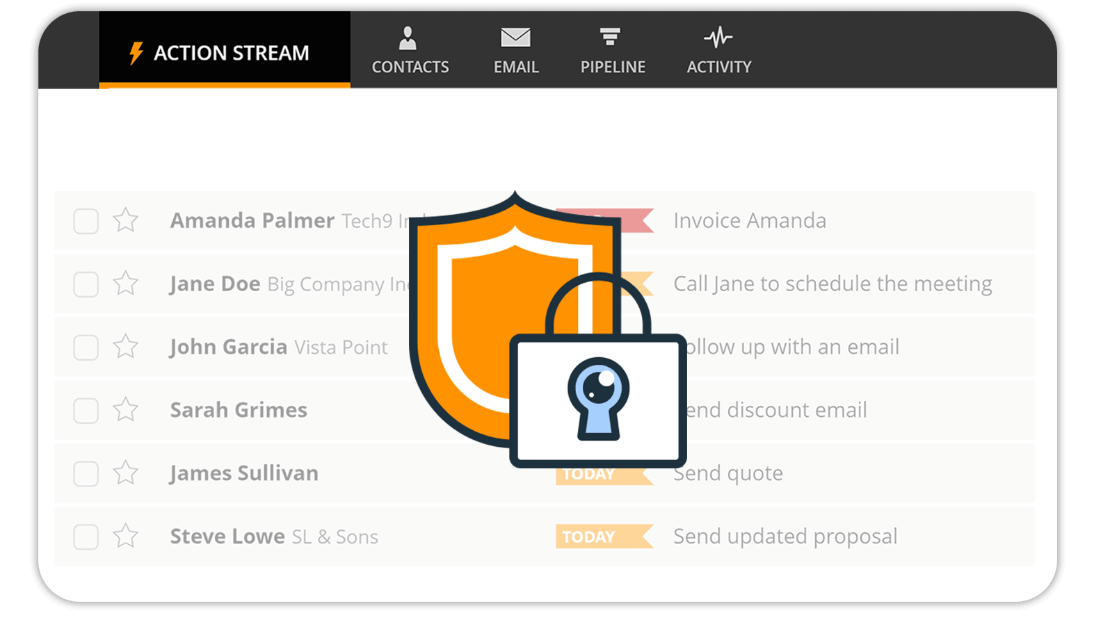 OnePageCRM stores data on industry-leading data centers and uses world-class encryption