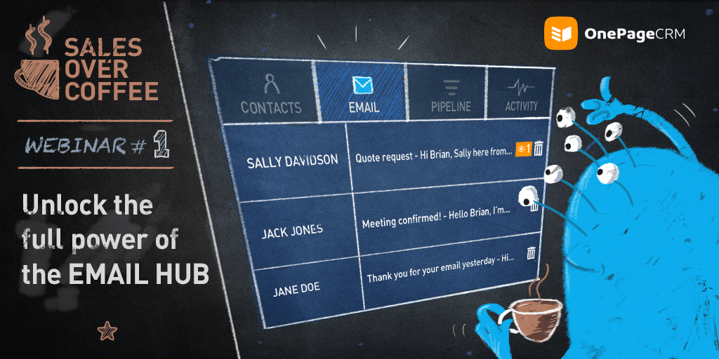 Email CRM Sales Over Coffee webinar series
